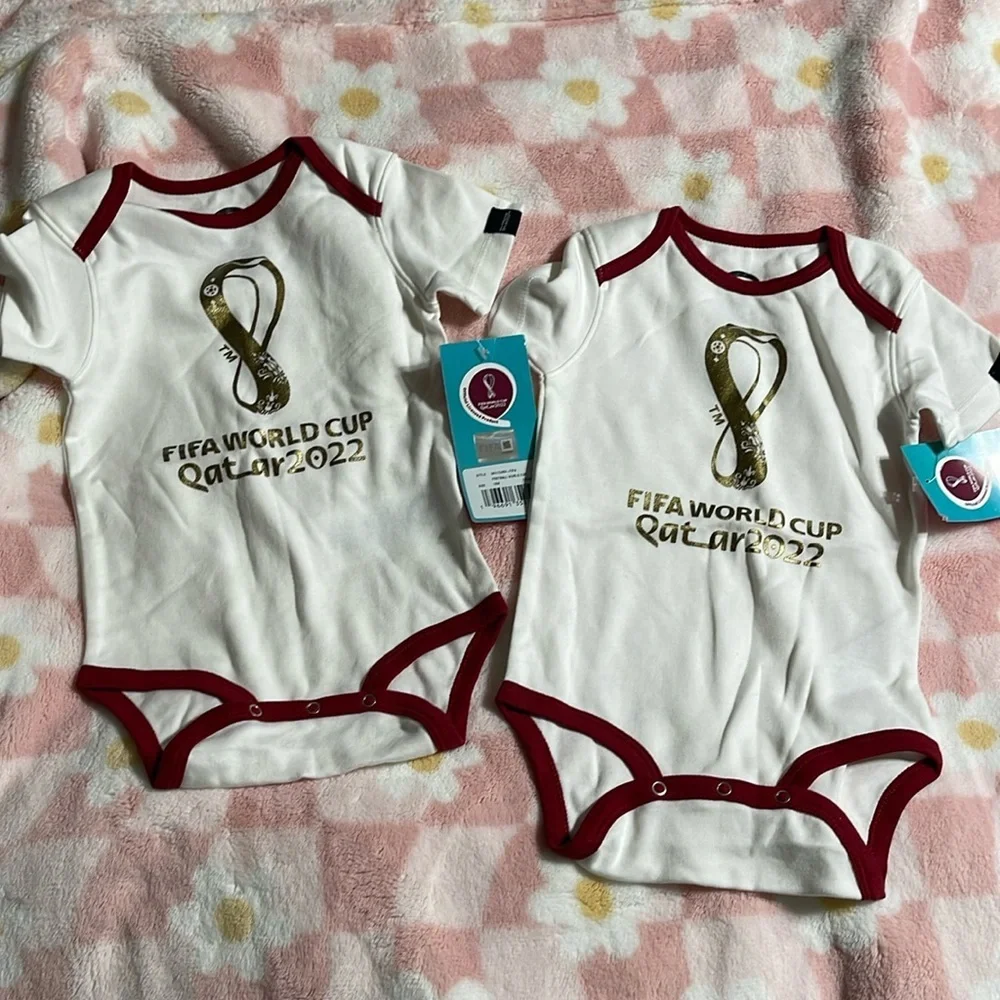 New set/2 FIFA world cup Qatar 2022 onesies 18mth